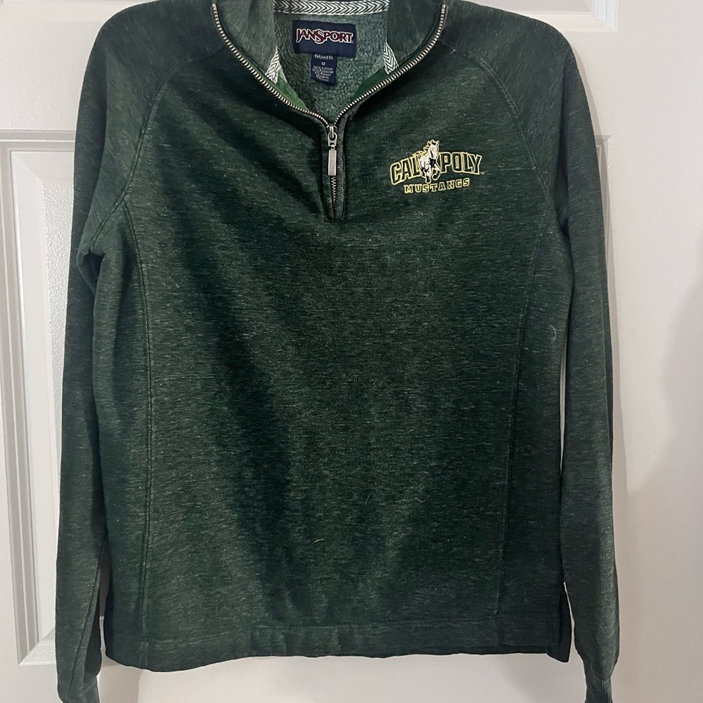Jansport Forest Green Zip-Up Men's Sweater